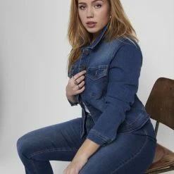 ONLY CARMAKOMA CARWESPA LIFE DENIM JACKET MBD NOOS Dames Jas - Maat 44 -Dameskleding Verkoop 550x733 134