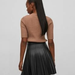 Vila VIKASLEY O-NECK 2/4 RIB KNIT TOP/SU Dames Top Toasted Coconut - Maat M -Dameskleding Verkoop 550x733 201