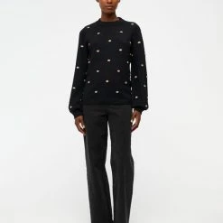 OBJECT OBJEVE NONSIA L/S PULLOVER AOP NOOS Dames Trui - Maat M -Dameskleding Verkoop 550x733 217