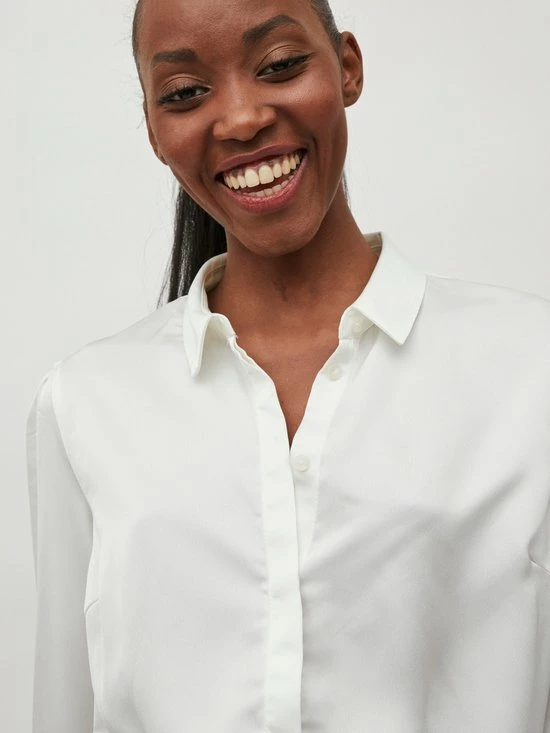 VILA VIELLETTE SATIN L/S SHIRT/SU - NOOS Dames Top - Maat 40 3 VILA VIELLETTE SATIN L/S SHIRT/SU - NOOS Dames Top - Maat 40 - Afbeelding 3