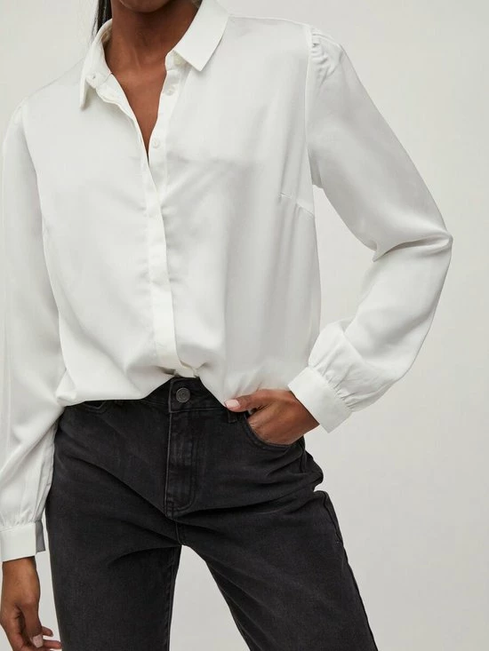 VILA VIELLETTE SATIN L/S SHIRT/SU - NOOS Dames Top - Maat 40 11 VILA VIELLETTE SATIN L/S SHIRT/SU - NOOS Dames Top - Maat 40 - Afbeelding 11