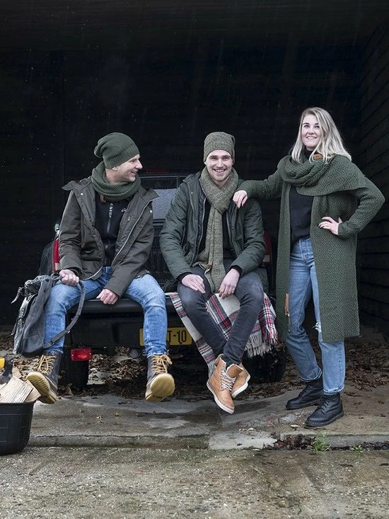 Knit Factory Luna Lang Gebreid Dames Vest - Bordeaux - 40/42 4 Knit Factory Luna Lang Gebreid Dames Vest - Bordeaux - 40/42 - Afbeelding 4