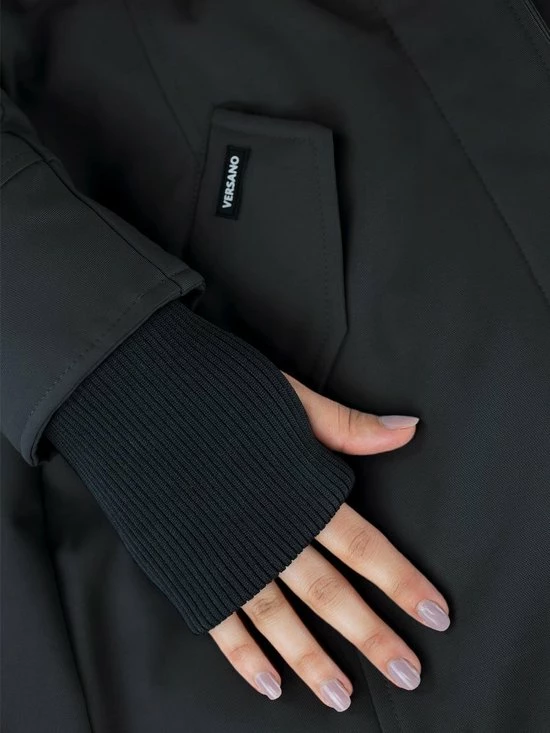 Versano Jessica Dames Slim Fit Winterjas XS - Zwart 6 Versano Jessica Dames Slim Fit Winterjas XS - Zwart - Afbeelding 6