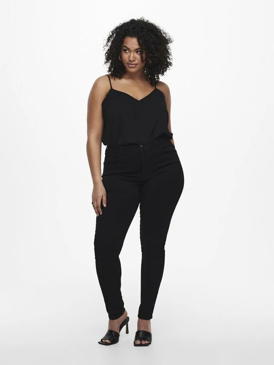 ONLY CARMAKOMA CARAUGUSTA HW SKINNY JEANS BLACK Dames Jeans - Maat W50 X L32 5 ONLY CARMAKOMA CARAUGUSTA HW SKINNY JEANS BLACK Dames Jeans - Maat W50 X L32 - Afbeelding 5