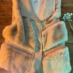 Merkloos Gilet - Bodywarmer - Geen Kraag - Vest - Beige - Maat S/M