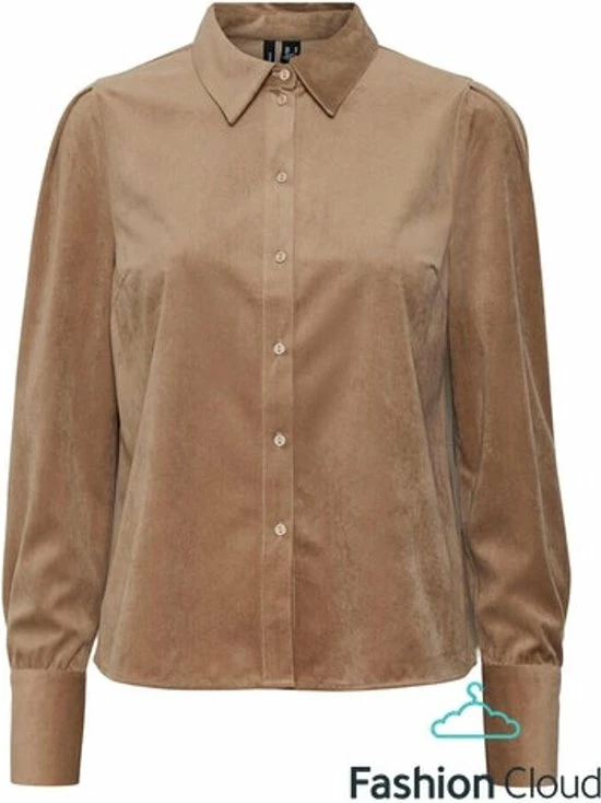 Vero Moda Blouse Vmida Ls Corduroy Shirt Wvn 10273371 Silver Mink Dames Maat - XL 3 Vero Moda Blouse Vmida Ls Corduroy Shirt Wvn 10273371 Silver Mink Dames Maat - XL - Afbeelding 3