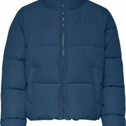Only Jas Onldolly Short Puffer Jacket Otw No 15205371 Dark Denim Dames Maat - L