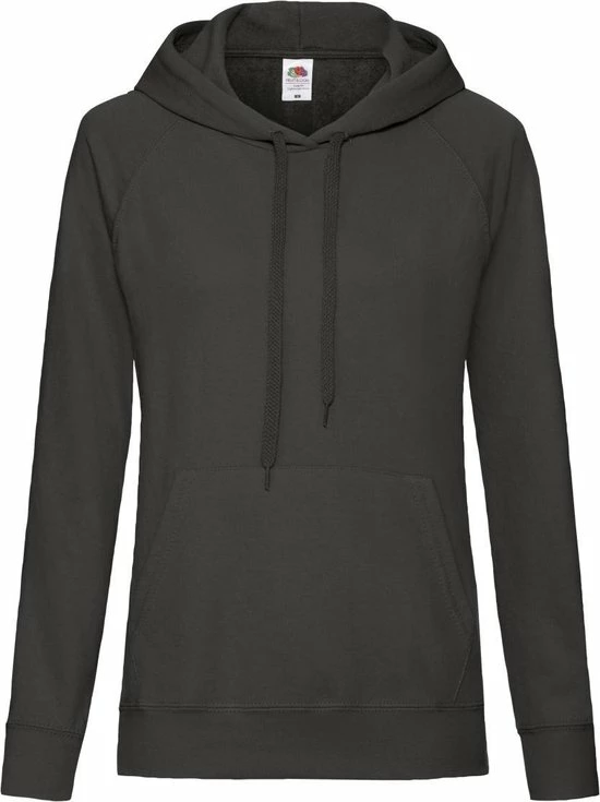 Fruit Of The Loom Dames Getailleerd Lichtgewicht Hoodie Dames Met Capuchon (240 GSM) (Licht Graphite) 4 Fruit Of The Loom Dames Getailleerd Lichtgewicht Hoodie Dames Met Capuchon (240 GSM) (Licht Graphite) - Afbeelding 4