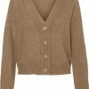 Vero Moda Vest Vmvigga Ls V-neck Cardigan Ga 10271501 Tigers Eye/w Melange Dames Maat - M