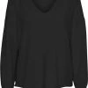 Vero Moda Trui Vmdoffy Ls V-neck Blouse Ga Noos 10252090 Black Dames Maat - L