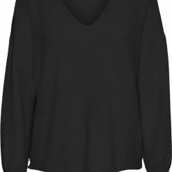 Vero Moda Trui Vmdoffy Ls V-neck Blouse Ga Noos 10252090 Black Dames Maat - L