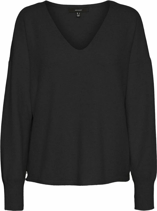Vero Moda Trui Vmdoffy Ls V-neck Blouse Ga Noos 10252090 Black Dames Maat - L 1 Vero Moda Trui Vmdoffy Ls V-neck Blouse Ga Noos 10252090 Black Dames Maat - L