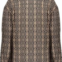 Geisha Blouse Blouse Grafisch Ikat Print 23593 26 Black/sand Dames Maat - L -Dameskleding Verkoop 550x749 4