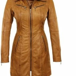 Versano Chicago Lange Leren Dames Jas XS - Cognac 10 Versano Chicago Lange Leren Dames Jas XS - Cognac -Dameskleding Verkoop 550x749 5