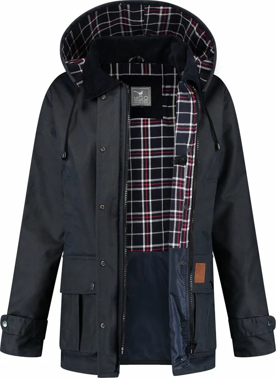 MGO Leisure Wear MGO Waxjas Leeds Dames - 100% Gewaxt Katoen - Winddicht En Waterdicht - Blauw - Maat M 1 MGO Leisure Wear MGO Waxjas Leeds Dames - 100% Gewaxt Katoen - Winddicht En Waterdicht - Blauw - Maat M