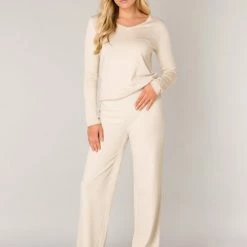BASE LEVEL Yarah Broek - Light Beige - Maat 46 -Dameskleding Verkoop 550x753 8