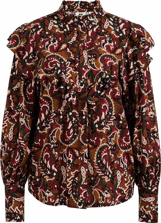 WE Fashion Dames Blouse Met Dessin En Volants 1 WE Fashion Dames Blouse Met Dessin En Volants