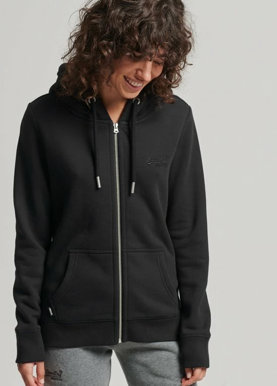 Superdry VINTAGE LOGO EMB ZIPHOOD Dames Trui - Maat 8 3 Superdry VINTAGE LOGO EMB ZIPHOOD Dames Trui - Maat 8 - Afbeelding 3