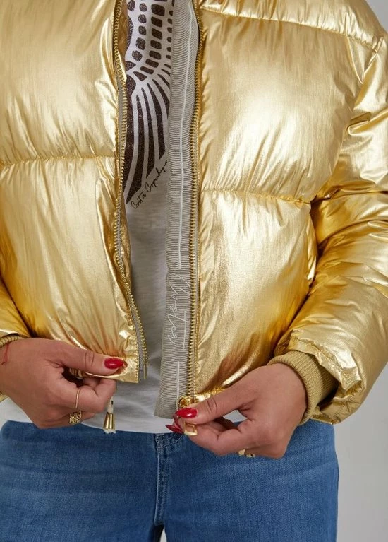 CC Heart Goude Korte Puffer Jas - Coster Copenhagen 5 CC Heart Goude Korte Puffer Jas - Coster Copenhagen - Afbeelding 5