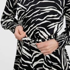 Vero Moda Jurk Vmliva L/s Calf Dress Wvn Btq Ga 10275275 Black/pristine Dames Maat - L -Dameskleding Verkoop 550x768 4