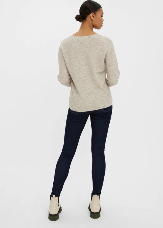 VERO MODA VMCREWLEFILE LS V-NECK BLOUSE NOOS Dames Trui - Maat XXL 3 VERO MODA VMCREWLEFILE LS V-NECK BLOUSE NOOS Dames Trui - Maat XXL - Afbeelding 3