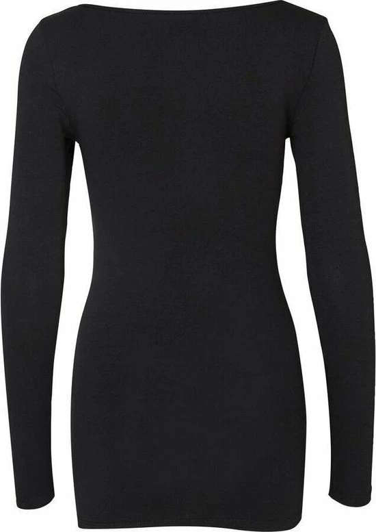 Vero Moda T-shirt Vmmaxi My Ls Soft Long U-neck Noos 10152908 Black Dames Maat - S 6 Vero Moda T-shirt Vmmaxi My Ls Soft Long U-neck Noos 10152908 Black Dames Maat - S - Afbeelding 6