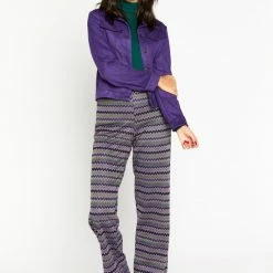 LOLALIZA Suede Jasje - Paars - Maat 40 -Dameskleding Verkoop 550x779