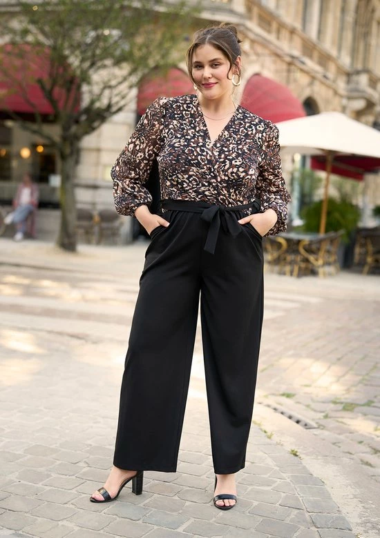 LOLALIZA Jumpsuit Met Luipaardprint - Zwart - Maat 48 6 LOLALIZA Jumpsuit Met Luipaardprint - Zwart - Maat 48 - Afbeelding 6