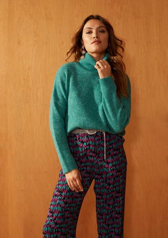 YDENCE Knitted Sweater Kiki - Turquoise Turquoise 1 YDENCE Knitted Sweater Kiki - Turquoise Turquoise