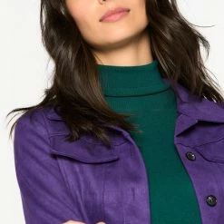 LOLALIZA Suede Jasje - Paars - Maat 40 -Dameskleding Verkoop 550x780 2