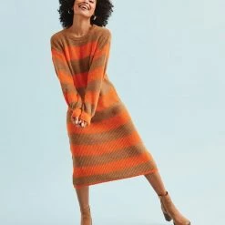 LOLALIZA Gebreide Jurk Met Colorblock - Camel - Maat XL 11 LOLALIZA Gebreide Jurk Met Colorblock - Camel - Maat XL -Dameskleding Verkoop 550x780 23