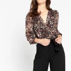 LOLALIZA Jumpsuit Met Luipaardprint - Zwart - Maat 48