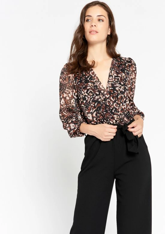 LOLALIZA Jumpsuit Met Luipaardprint - Zwart - Maat 48 1 LOLALIZA Jumpsuit Met Luipaardprint - Zwart - Maat 48