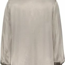 Red Button Blouse Boebie Satin Srb3069 Pebble Dames Maat - XL -Dameskleding Verkoop 550x781 6