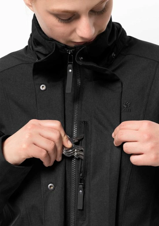 Jack Wolfskin Park Avenue Outdoorjas Dames - Black - Maat M 12 Jack Wolfskin Park Avenue Outdoorjas Dames - Black - Maat M - Afbeelding 12