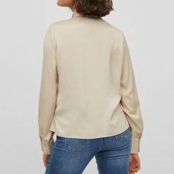 Vila Blouse Vielma L/s Shirt 14079469 Frosted Almond Dames Maat - W42 -Dameskleding Verkoop 550x785 40