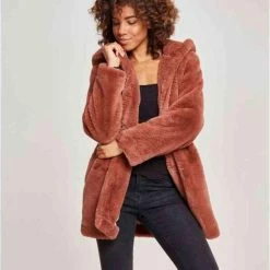 Urban Classics Winterjas -XS- Hooded Teddy Roze