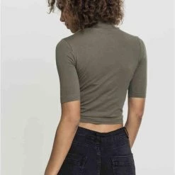 Urban Classics Crop Top -M- Turtleneck Groen 6 Urban Classics Crop Top -M- Turtleneck Groen -Dameskleding Verkoop 550x791 4