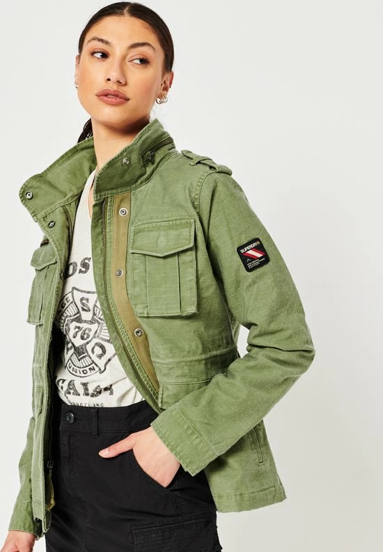 Superdry VINTAGE M65 JACKET Dames Jas - Maat 10 1 Superdry VINTAGE M65 JACKET Dames Jas - Maat 10