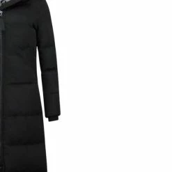 Matogla Extra Lange Winterjas Dames Met Kunst Bontkraag - Zwart -Dameskleding Verkoop 550x793 10