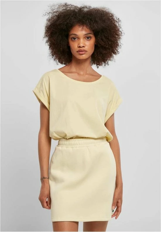 Urban Classics Dames Tshirt -M- Organic Extended Shoulder Geel 1 Urban Classics Dames Tshirt -M- Organic Extended Shoulder Geel