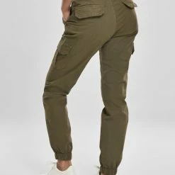 Urban Classics Cargobroek -XL- High Waist Jogging Groen -Dameskleding Verkoop 550x793 4