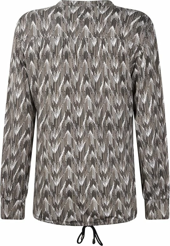 Zoso Blouse Aivy Printed Blouse 224 Oatmeal/black Dames Maat - L 2 Zoso Blouse Aivy Printed Blouse 224 Oatmeal/black Dames Maat - L - Afbeelding 2