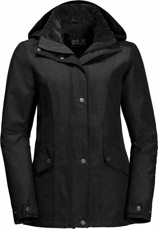 Jack Wolfskin Park Avenue Outdoorjas Dames - Black - Maat M 9 Jack Wolfskin Park Avenue Outdoorjas Dames - Black - Maat M - Afbeelding 9
