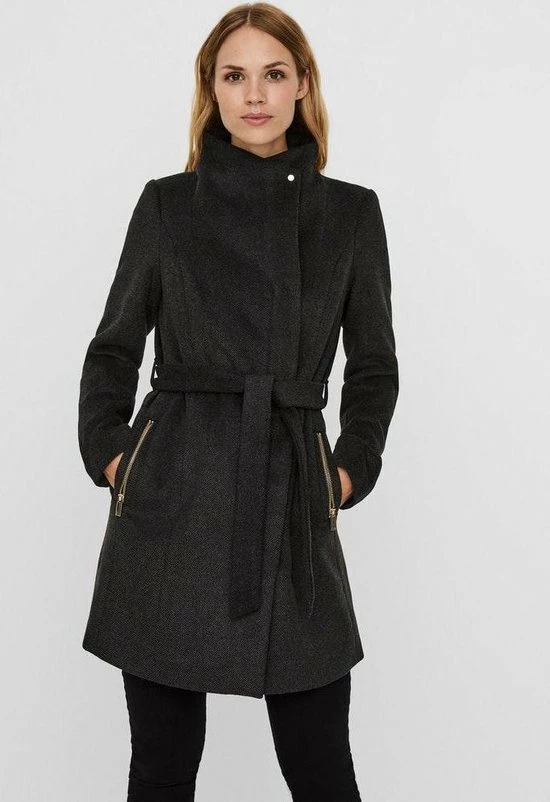 VERO MODA VMTWODOPE BELT 3/4 WOOL JACKET GA NOOS Dames Jas - Maat XS 7 VERO MODA VMTWODOPE BELT 3/4 WOOL JACKET GA NOOS Dames Jas - Maat XS - Afbeelding 7