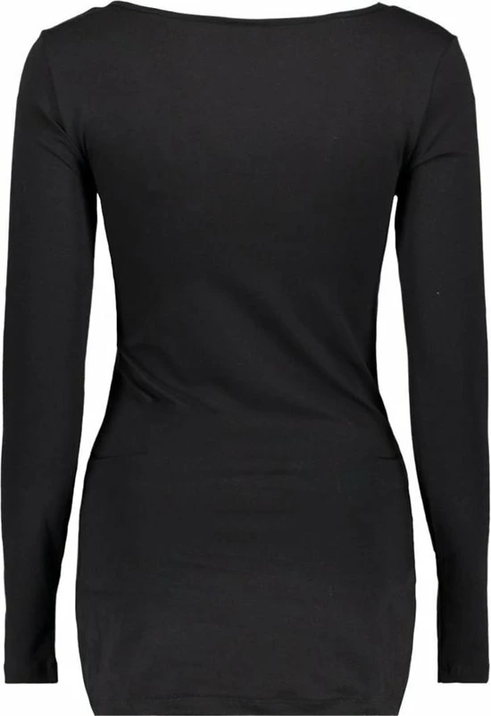 Vero Moda T-shirt Vmmaxi My Ls Soft Long U-neck Noos 10152908 Black Dames Maat - S 2 Vero Moda T-shirt Vmmaxi My Ls Soft Long U-neck Noos 10152908 Black Dames Maat - S - Afbeelding 2