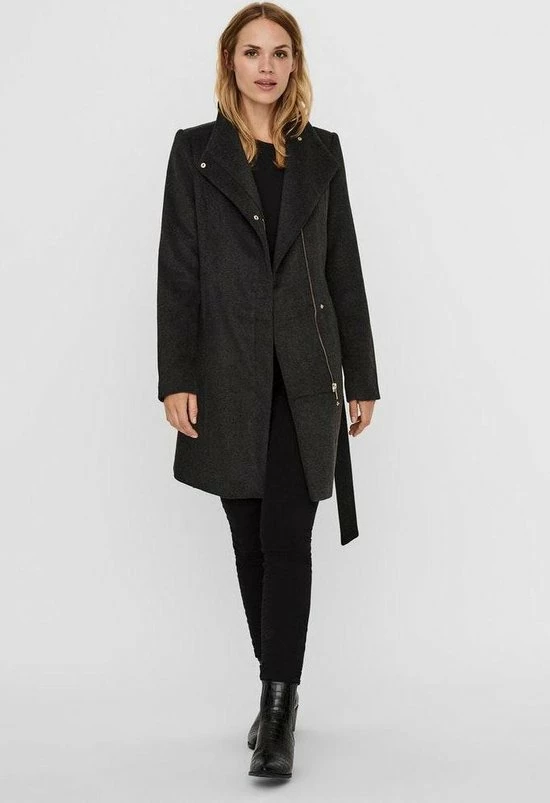 VERO MODA VMTWODOPE BELT 3/4 WOOL JACKET GA NOOS Dames Jas - Maat XS 3 VERO MODA VMTWODOPE BELT 3/4 WOOL JACKET GA NOOS Dames Jas - Maat XS - Afbeelding 3
