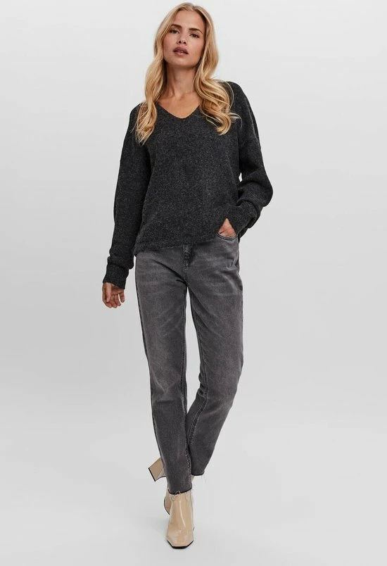 Vero Moda Trui Vmdoffy Ls V-neck Blouse Ga Noos 10252090 Black Dames Maat - L 5 Vero Moda Trui Vmdoffy Ls V-neck Blouse Ga Noos 10252090 Black Dames Maat - L - Afbeelding 5