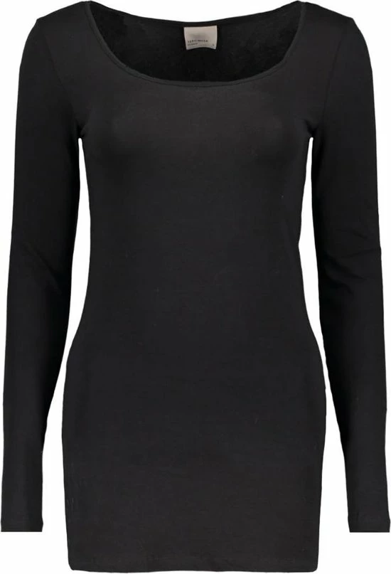 Vero Moda T-shirt Vmmaxi My Ls Soft Long U-neck Noos 10152908 Black Dames Maat - S 1 Vero Moda T-shirt Vmmaxi My Ls Soft Long U-neck Noos 10152908 Black Dames Maat - S