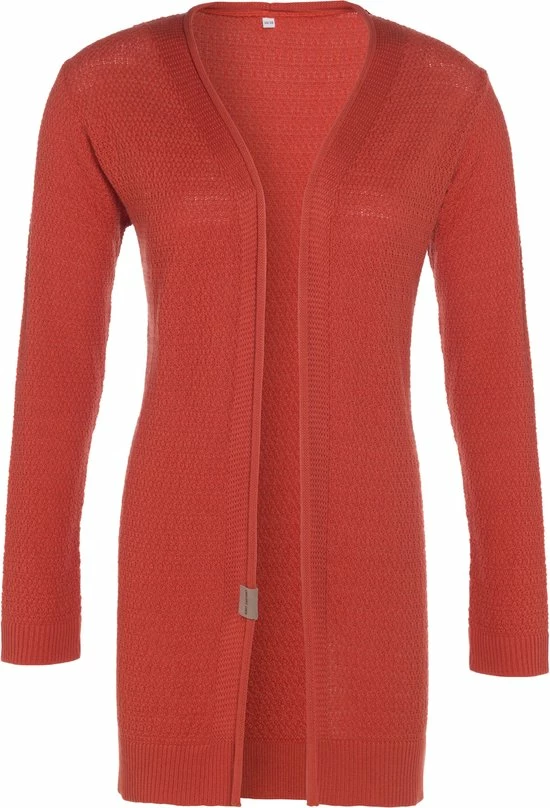 Knit Factory June Gebreid Dames Vest - Zomervest - Terra - 36/38 9 Knit Factory June Gebreid Dames Vest - Zomervest - Terra - 36/38 - Afbeelding 9